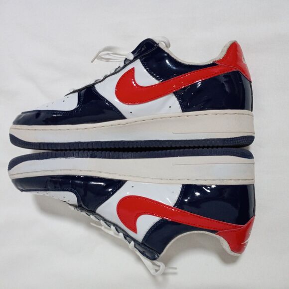 Nike Air Force 1 Vintage 2004 Red White Blue Patent Leather 306353-114 Mens 12 main image 3